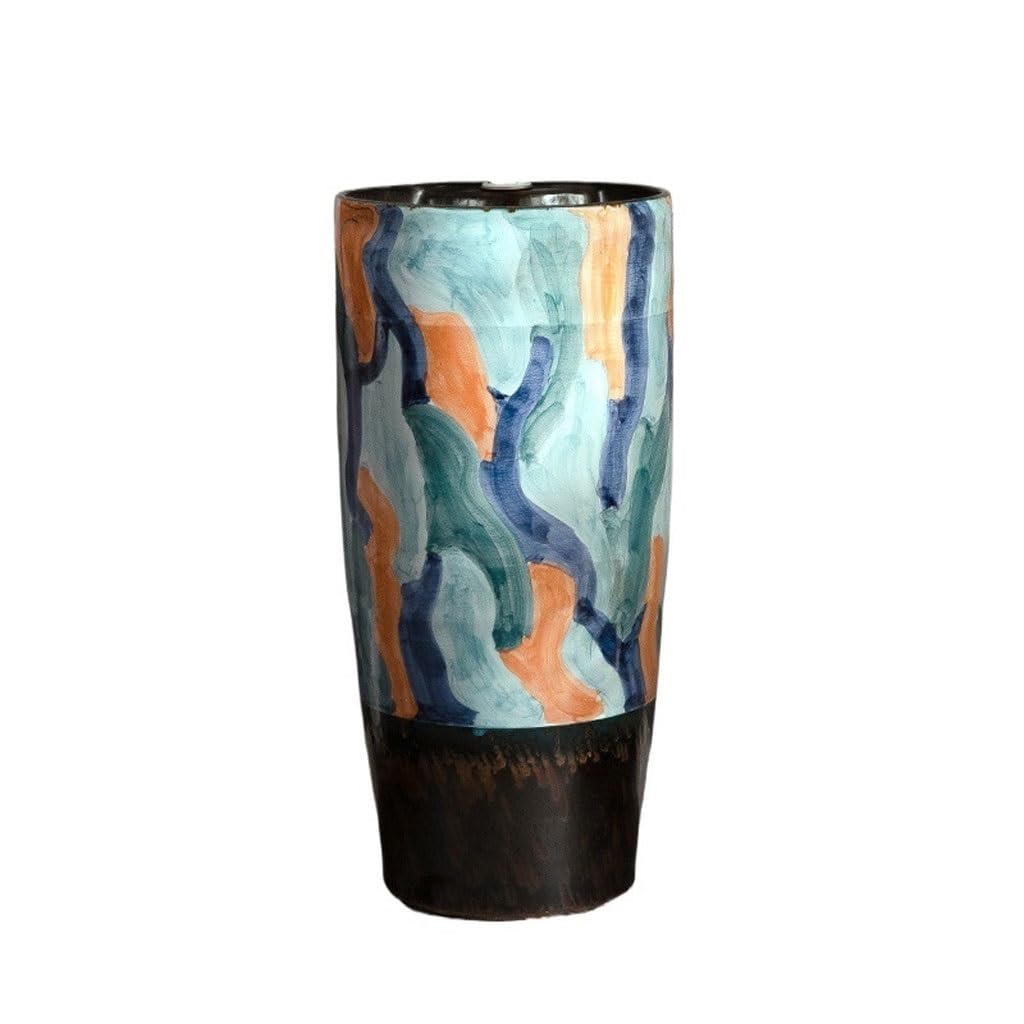 Home Art Column Washbasin Balcony Painted Ceramic Bathroom Bowl Sink