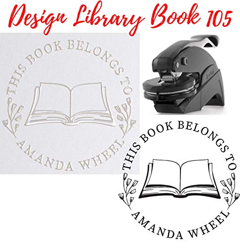 Library Book Embosser Personalized Stamp Custom - Mothers Day Gift - Graduation Book Embosser From The Library Of Embosser, Book Lover Gift Custom Embosser Stamp, Book Embosser (Library Embosser) #TOP6