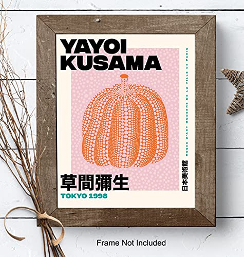 Yayoi Kusama Wall Art & Decor - Gallery Wall Art - Modern Wall Art - Contemporary Wall Art - Museum Poster - Pumpkin Picture Print - Living Room, Bedroom - Women, Men, Housewarming Gift -8X10 Unframed #TOP7