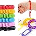 Kbraveo 100 PCS Multicolor Plastic Stretchable Spiral Coil Bracelet Keychains for Office, Sports, and Outdoor Activities