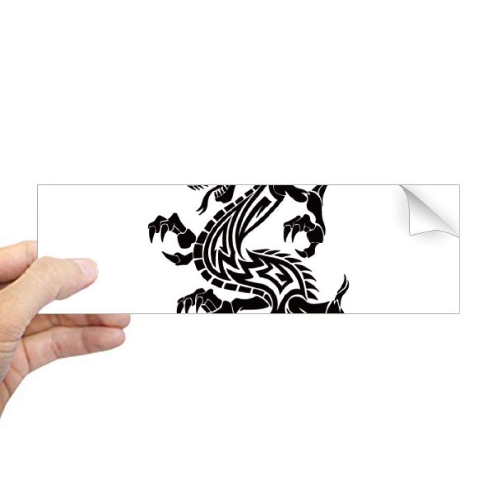 Autocollant rectangulaire dragon imperméable pour vitrage et pare-chocs externe