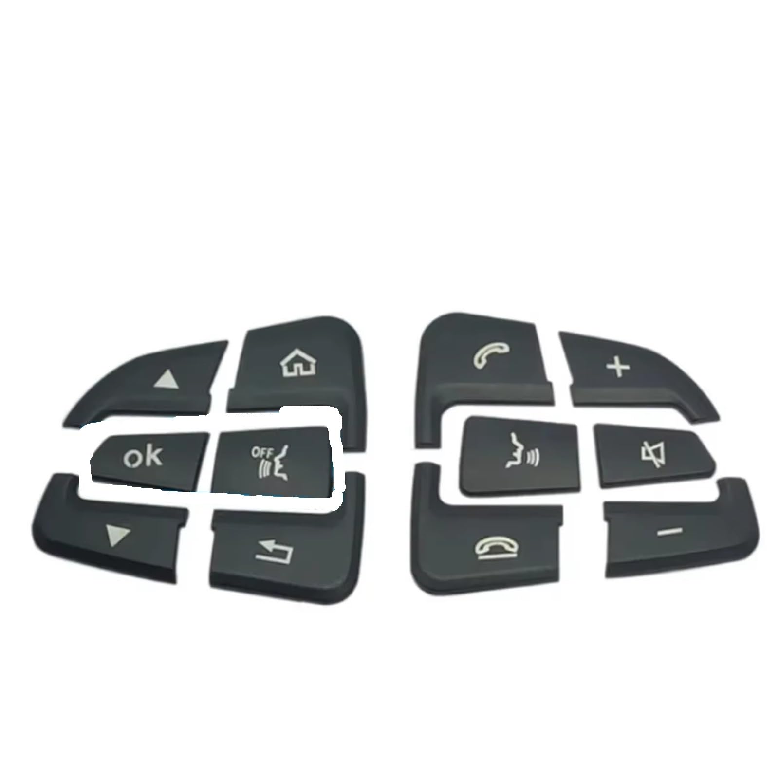 Button Stickers Compatible with Benz for CLA GLA GLE GLC GLS CLS W205 W253 C200L Car Steering Wheel Control Menu Switch Button Cover Trim Stickers