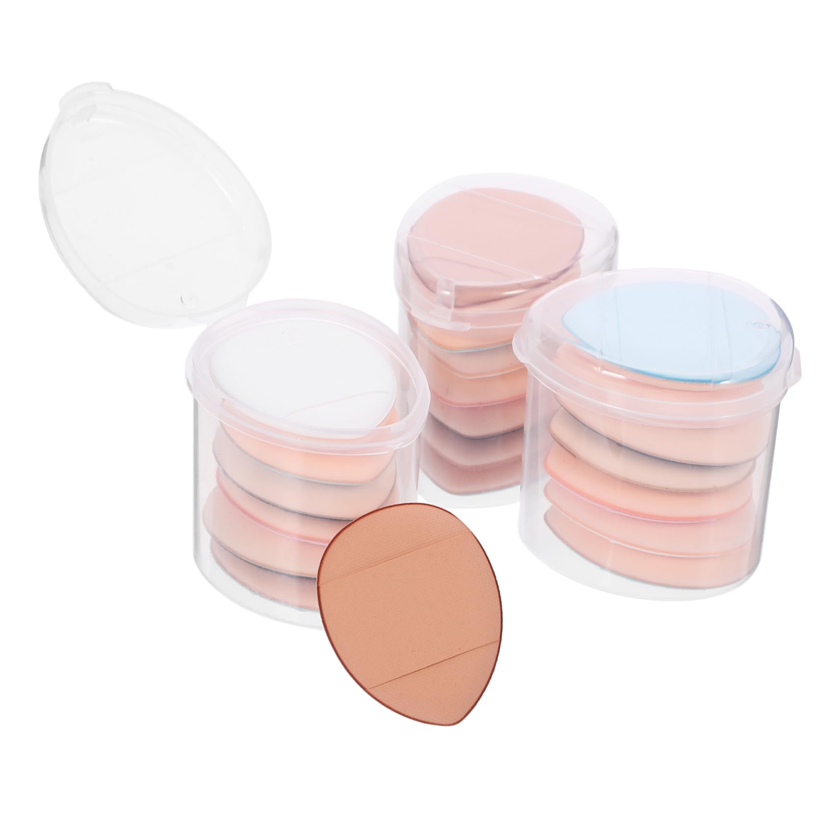 15 Scatole Mini Soffio Per Le Dita Mini Piumini Da Cipria Soffio Di Polvere Soffio Di Cipria Sotto Gli Occhi Truccare Il Triangolo Dei Bignè Trucco a Sbuffo Idrofilo Lattice FRCOLOR