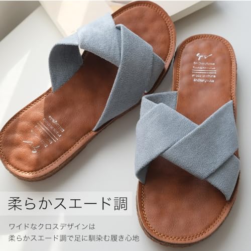 柔らかスエード調素材のクロスベルト。肌触りが優しい