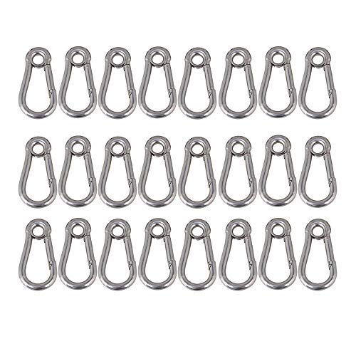 Preisvergleich Produktbild 24-Pack M5 Secure Lock 304 Edelstahl 50mm Haken Karabineröse