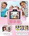 Instant Print Camera for Kids, Digital Selfie Cameras with Carry Case & 5-Color Paper, Portable Toddler Toy Christmas Birthday Gifts for 3 4 5 6 7 8 9 10 11 12 Year Old Girls - Pink