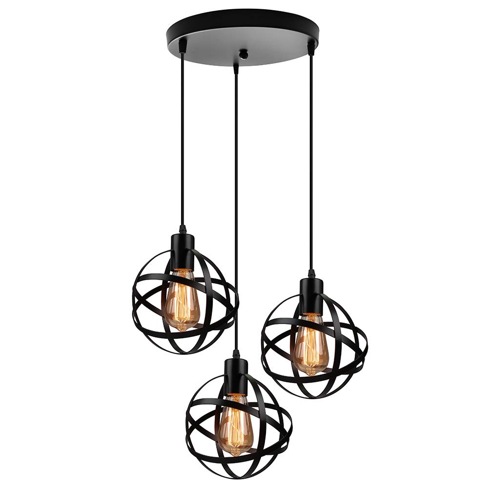 MSGIRVLZL Candelabro Industrial Lámparas De Metal Vintage Lámpara De Diseño Casa De Campo Luces Colgantes Colgantes Adecuado for Sala De Conferencias Hotel Restaurante Pasillos Luminaria Minimalista D