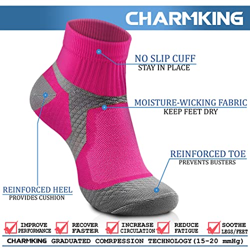 Image of CHARMKING Compression Socks for Women & Men Circulation 15-20 mmHg is Best for Athletic Running Cycling Nurse Daily Wear