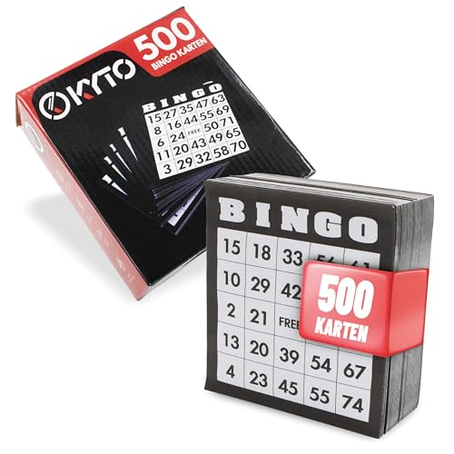 DiPrint 500 Billets De Bingo Système 25/75 – 10,5 X 11 Cm, Qualité Pro Pour Soirées Jeux