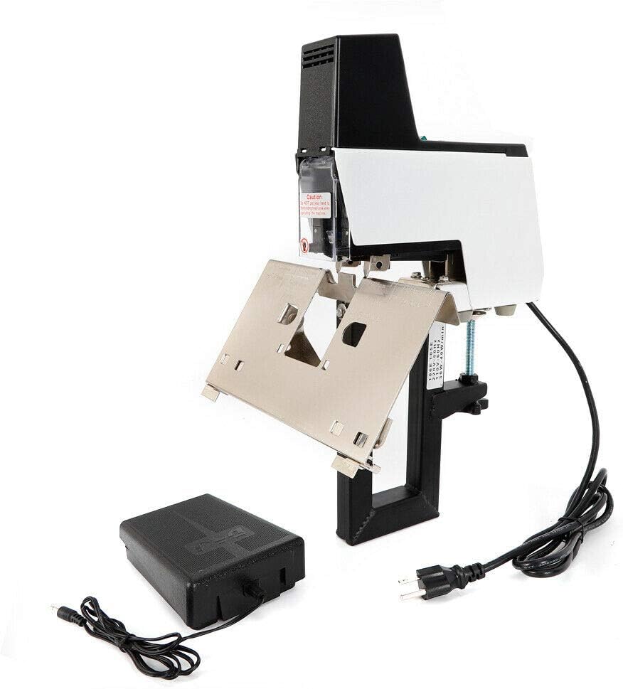 Electric Auto Stapler Book Binding Machine Flat Saddle Stapler+Foot Pedal 2-50 Sheet 110V