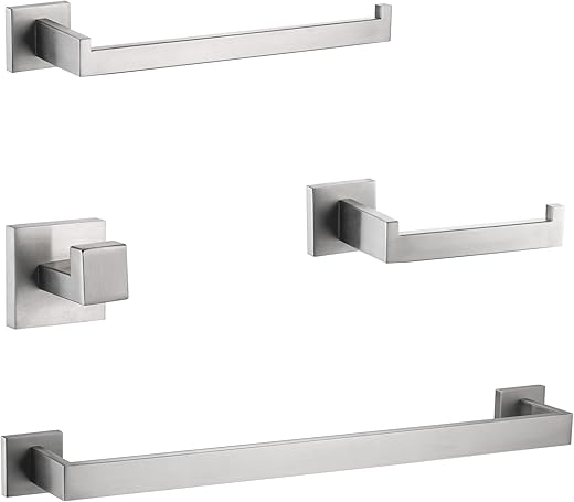 DUFU 4 Pezzi Portasciugamani Set di Accessori di Ferramenta di Bagno di...