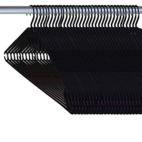 10x Schwarze Kleiderbügel Aus Kunststoff – Drehb Produktbild-Vorschau 5