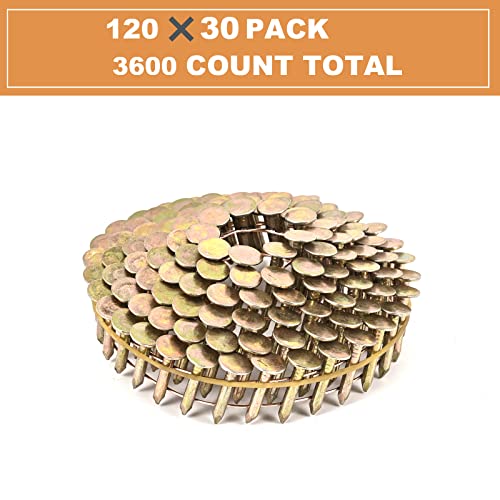 Bhtop 3600 Count Coil Roofing Nails 3/4-Inch X .120-Inch For Roofing Nail Gun thumb #3