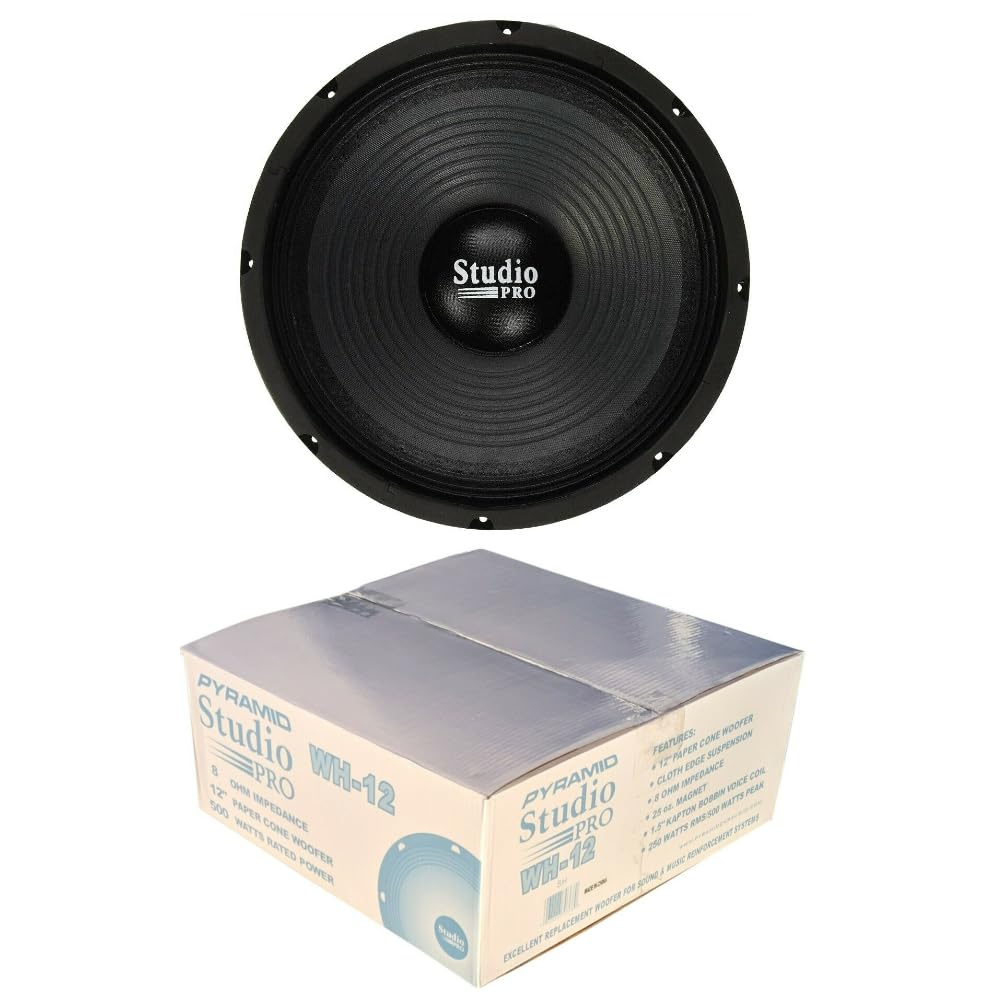 Kit Set para Pyramid WH12 1 Altavoz woofer difusor 30,00 cm 300 mm 12", 250 vatios rms 500 vatios máx, impedancia 8 Ohm, hogar, Fiestas, Discoteca, Fiesta, Karaoke, 1 Pieza