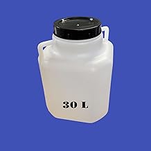 Jordan & Jordan - 30 litre plastic canister with wide opening (Ø22 cm) – Storage of drinking water, oils and food liquids – Ergonomic handle – Robust and airtight