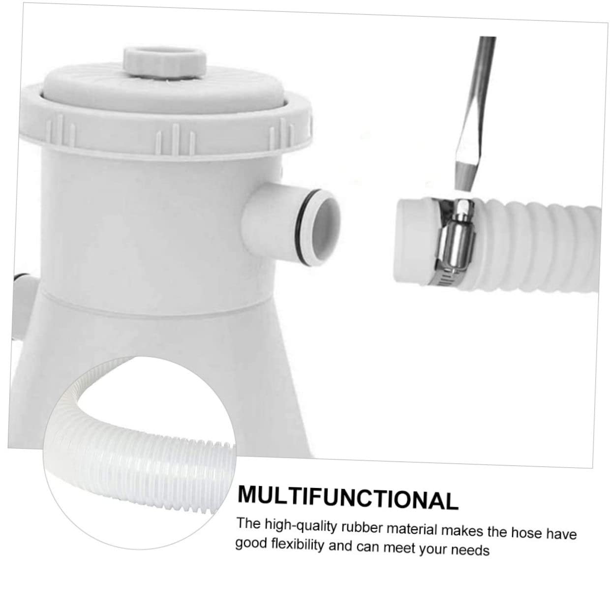Mangueras De Repuesto Para Bomba y Filtro De Piscina Al Aire Libre, Juego De 2 Tubos Retráctiles Sin Abrazaderas, Pp Resistente y Anticorrosión Para Mantenimiento De Piscina
