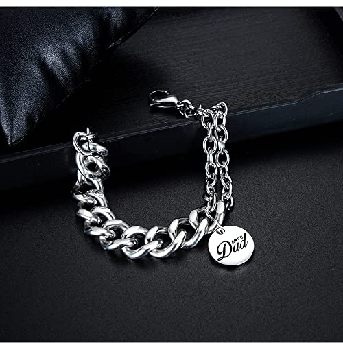 DAD Bracciale da uomo con incisione per Papà