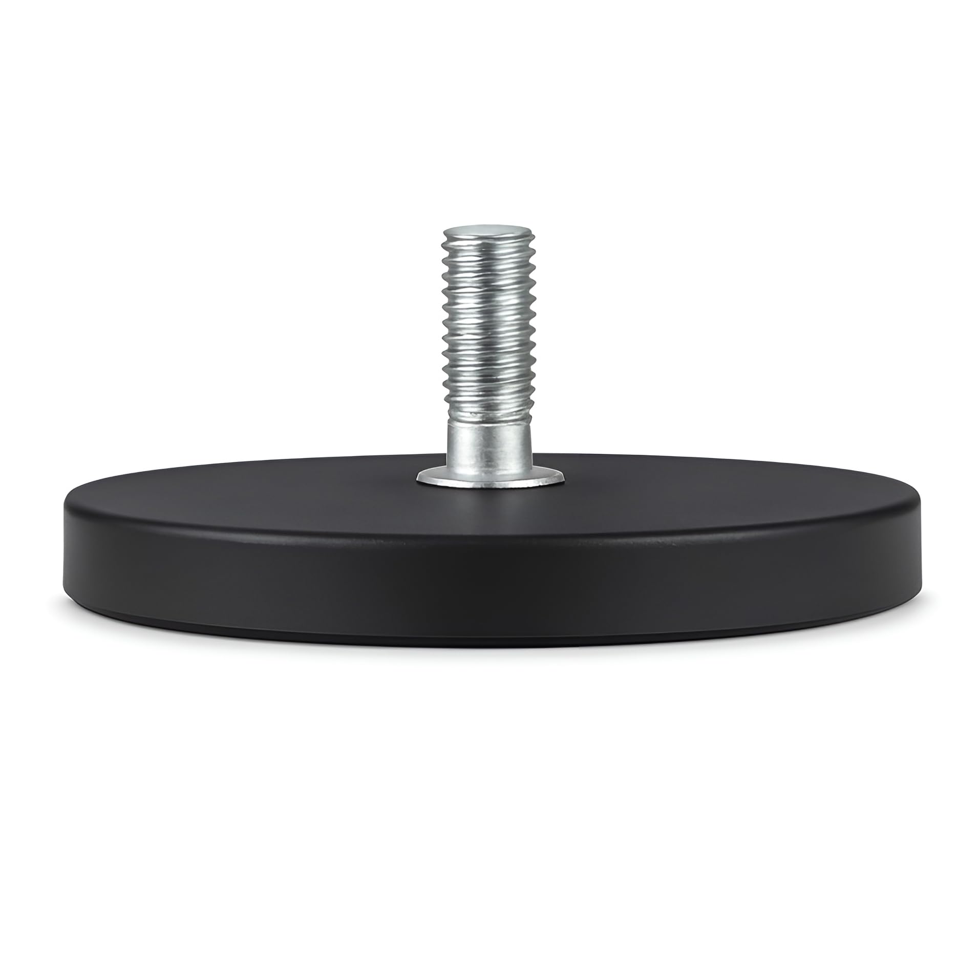 2 x Neodym Magnet-System gummiert Ø 88 mm Gewinde-Zapfen (Außen-Gewinde) M8 - Haftkraft 55 kg - 2 Stück - Starke Magnete mit Gummi-Mantel - Anti-Rutsch Beschichtung