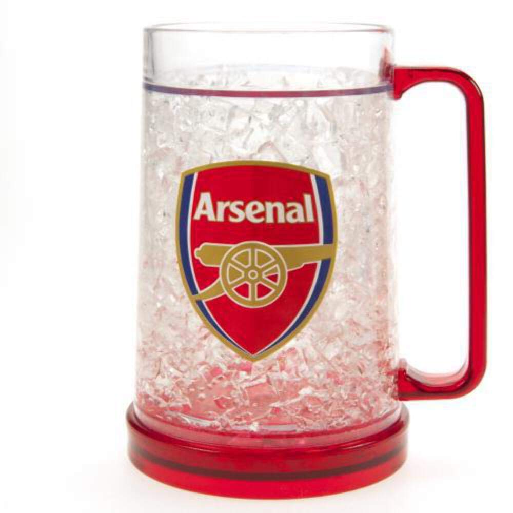 Arsenal FC Official Soocer Crest Design Freezer Mug (One Size) (Clear/Red)