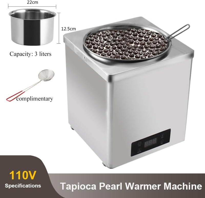 Stainless Steel Milk Warmer Pearl Pot 3L/7L Pearl Tapioca Flour Thermal Insulation Pot (3L)