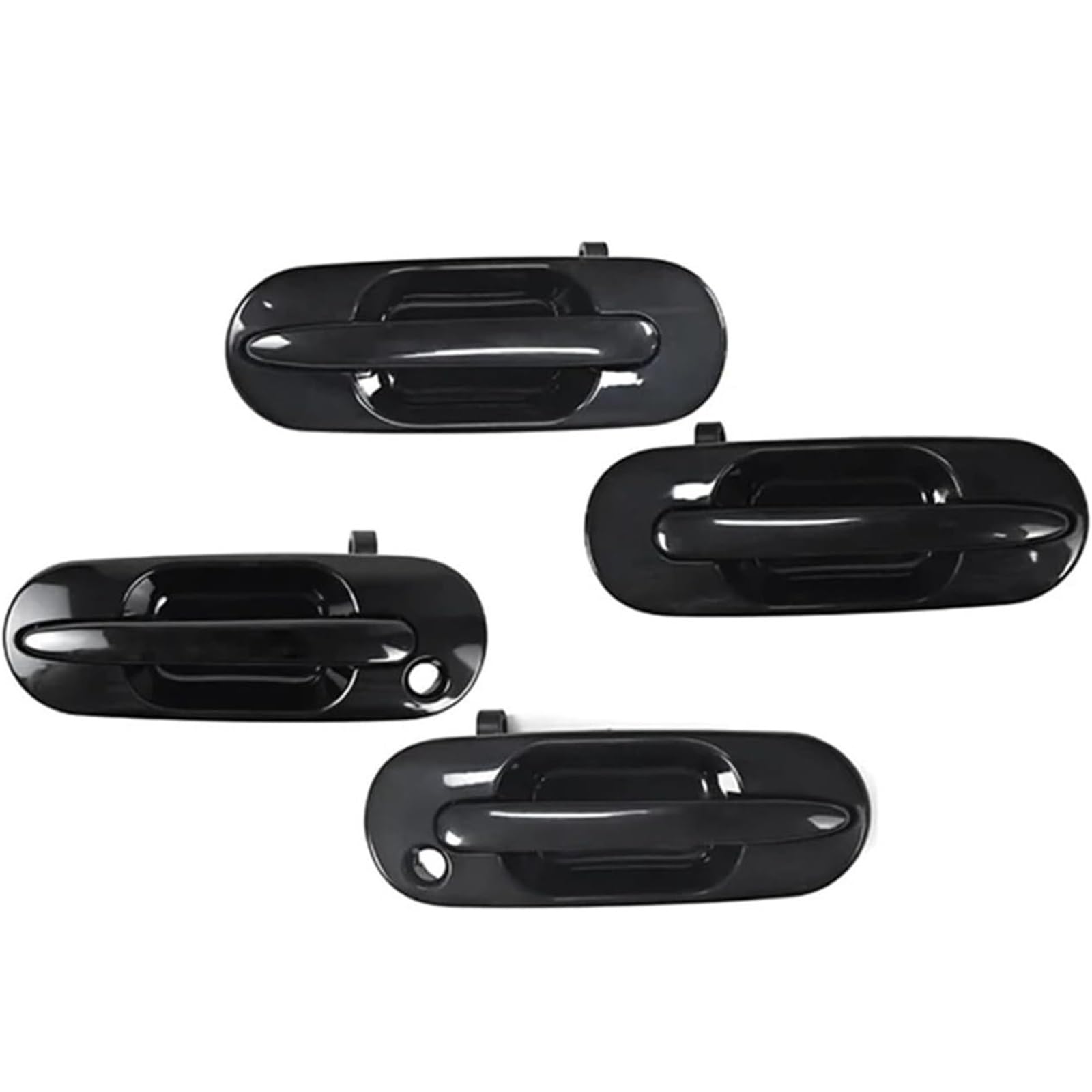 Poignée de porte extérieure pour CRV 1997-2001 : kit complet de 4 pièces noires