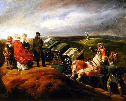 Tableau le Courrier d'Eugène Louis Lami impression d'art sur toile 60x90cm