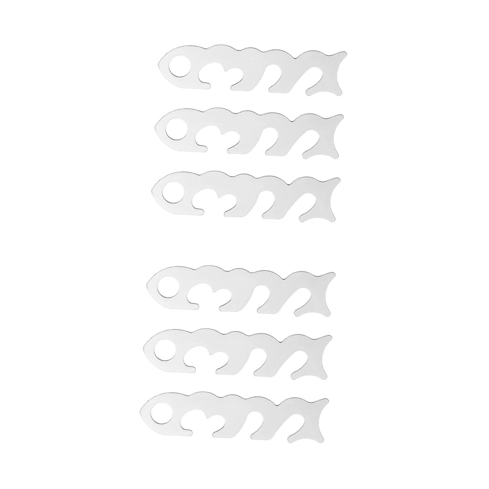 Tensor de cuerda de acero inoxidable para camping con hebilla ajustable de trinquete 6 piezas