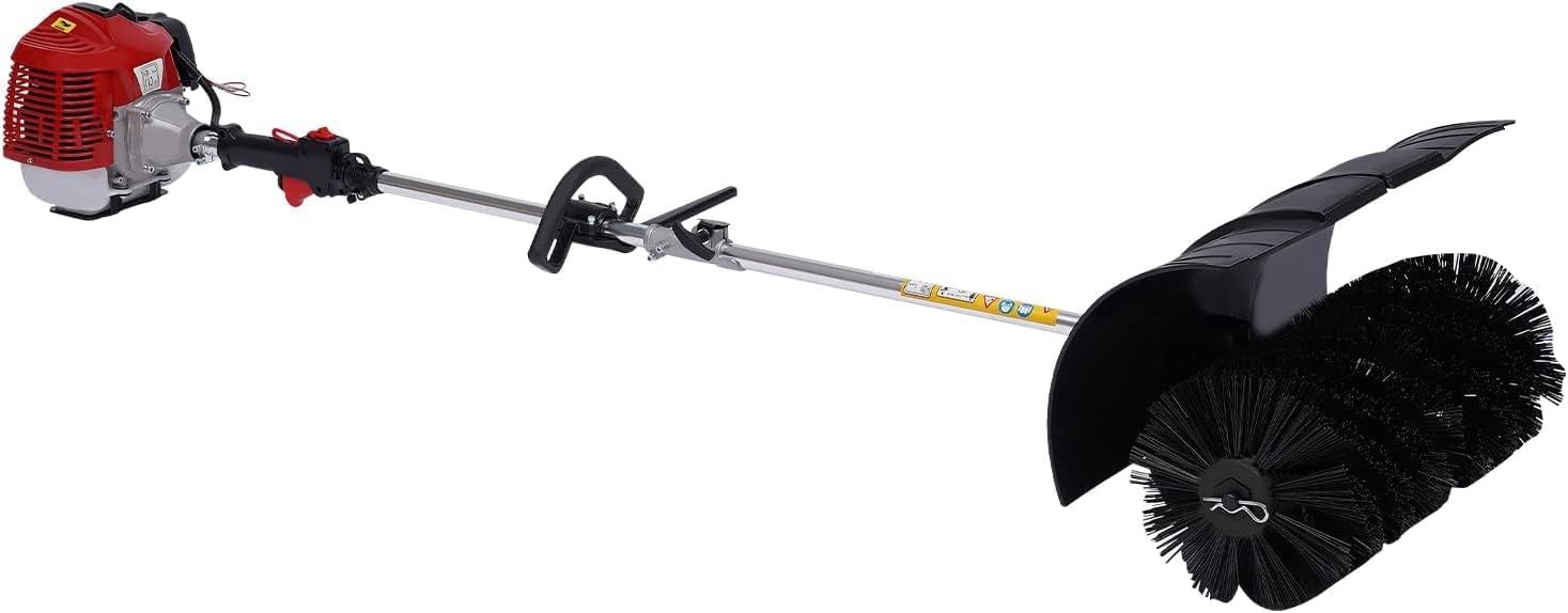 BJTDLLX Outdoor Hand Held Power Broom, 52cc 2.3HP 1.8M Outdoor Handheld Sweeper