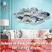 FMXYMC Coastal Ocean Metal 3D Fish Wall Sculpture, 50