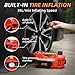 STANDTALL Electric Car Jack Quick Lifting Safe and Portable with Tire Inflator and LED Light Complete Set of Accessories 12V Hydraulic Floor Jack