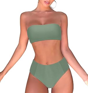 Omkagi Bandeau Swimsuits Shoulder Bathing