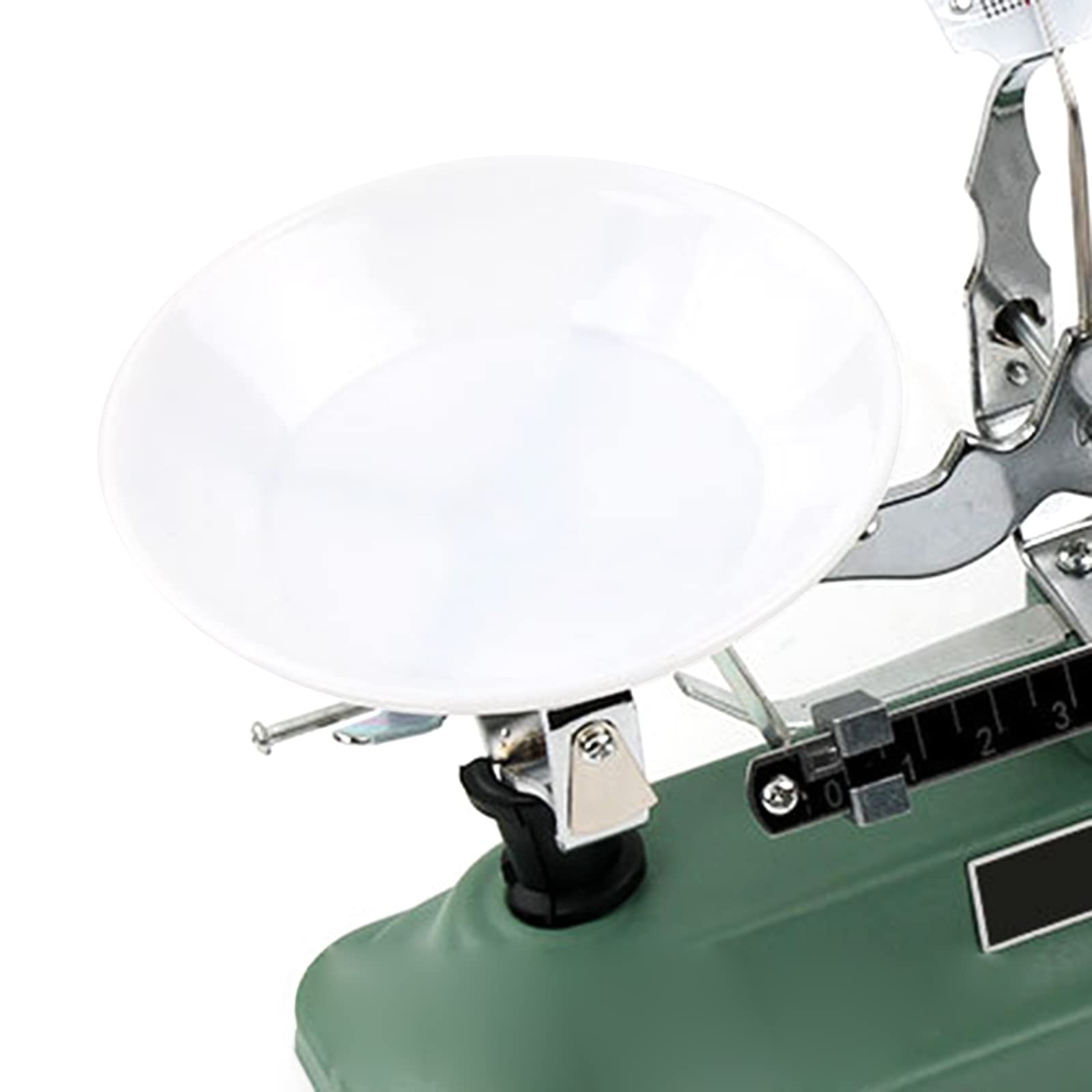 Mechanische Laborwaage mit Gewichten, Physik, Doppelwaage, Tablettwaage, 100g max., 0,1g Ablesbarkeit, Grün, Metall, LCD, ideal für Labore & Klassenzimmer