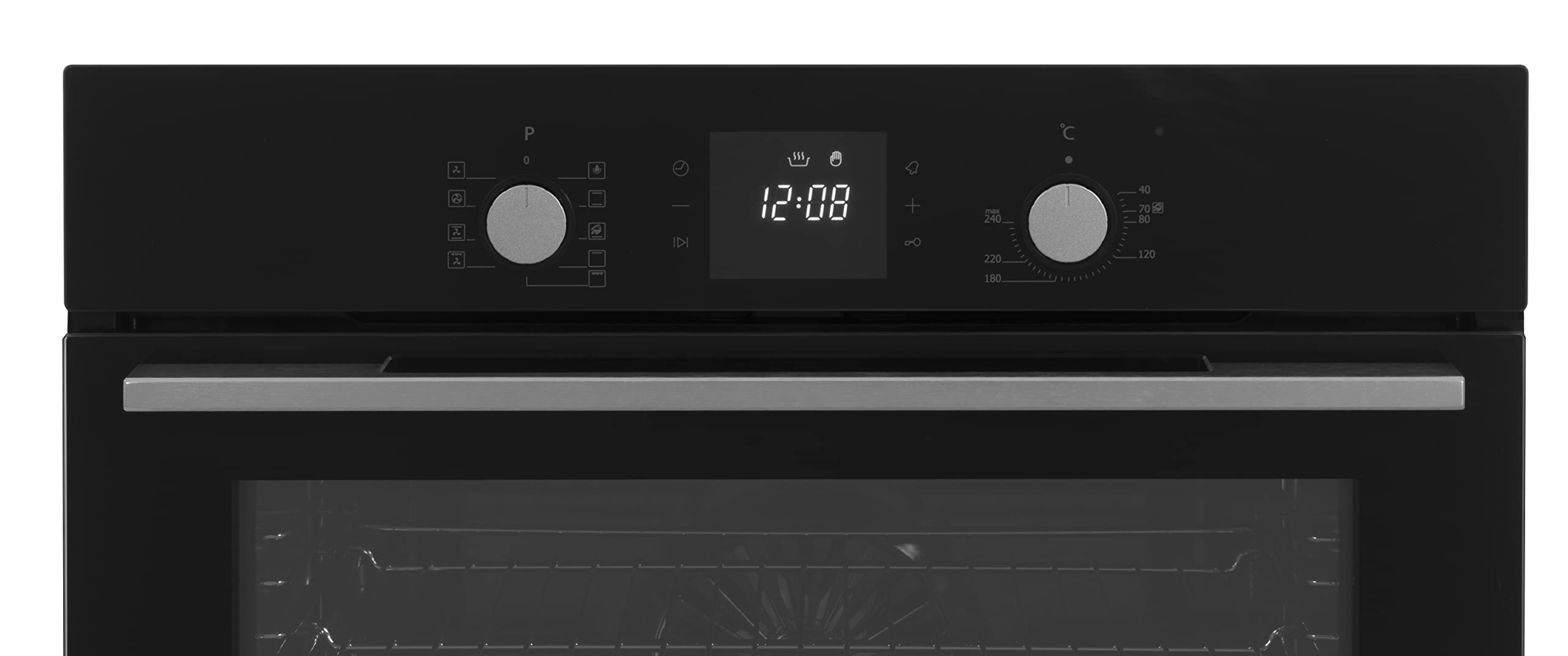 Respekta Einbaubackofen autark / 8 Beheizungsarten / 80 Liter Garraum/LED Timer mit Touch Control/Dampfreinigung/Dreifachverglaste Tür/Energieeffizienzklasse A / AB700-33