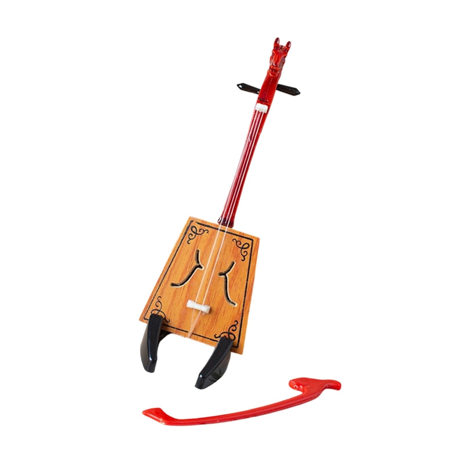 ZXFJYUIP Miniature Musical Instrument Decorations For A Vintage Living Room Include A Moon Lute And A Hulusi(11)