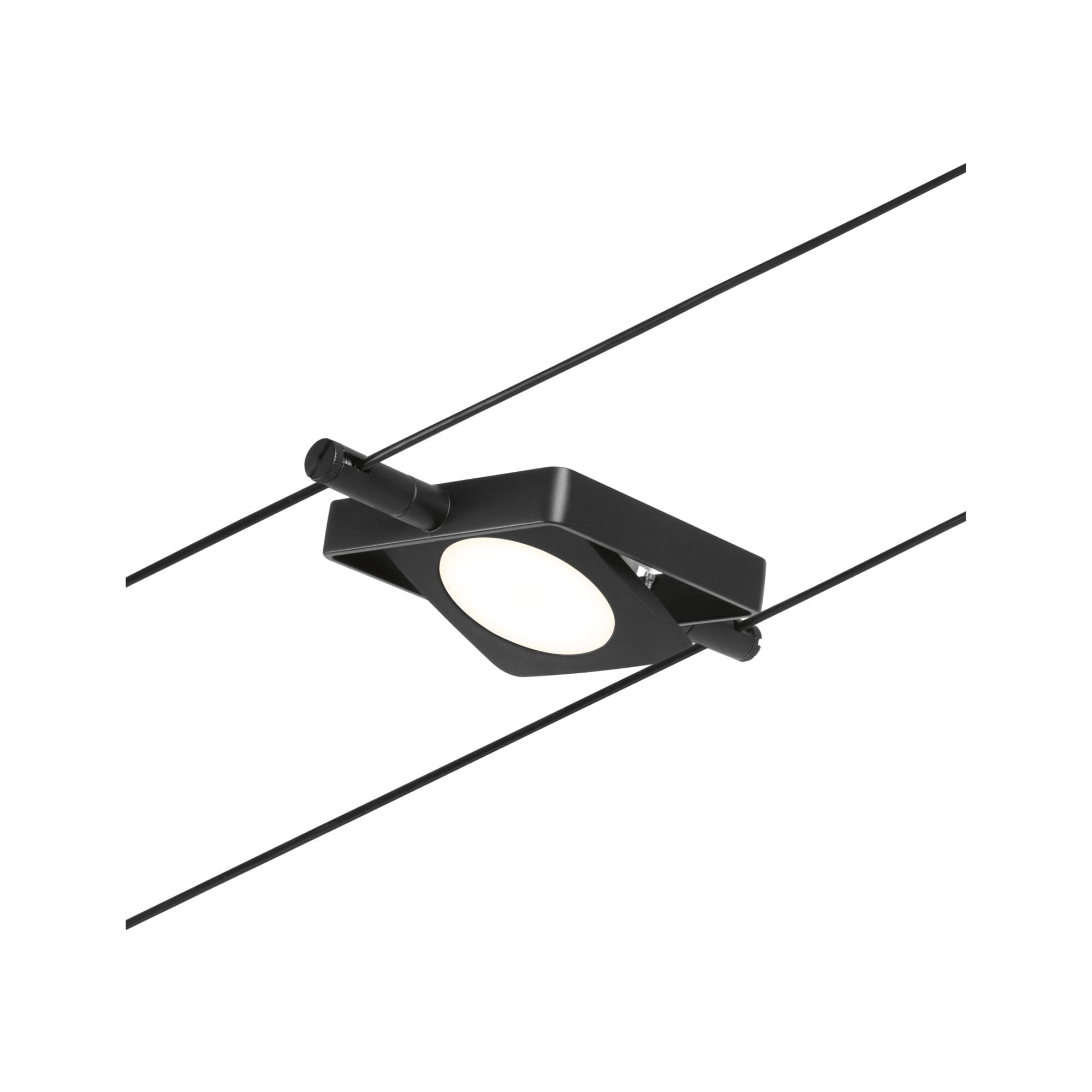 Paulmann 94424 Juego de cables CorDuo LED MacLED DC incl. 5x4,5 vatios extensible Negro mate, cromado Cable metálico 3000 K