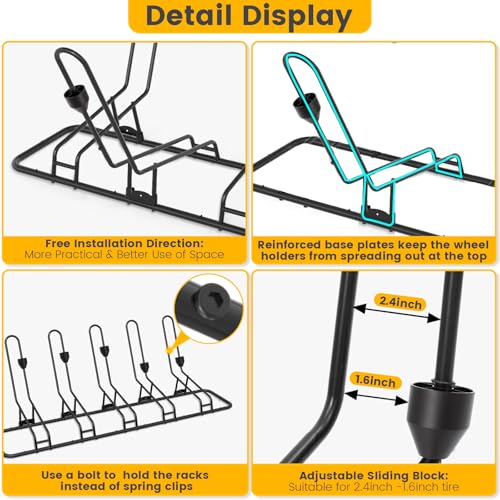 Kingarage Floor Bike Rack 5-Bike