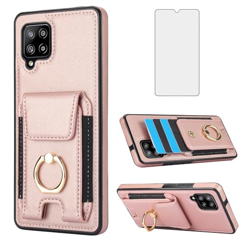 Coque Samsung A42 5G Asuwish anti-rayure avec verre trempé et porte-carte