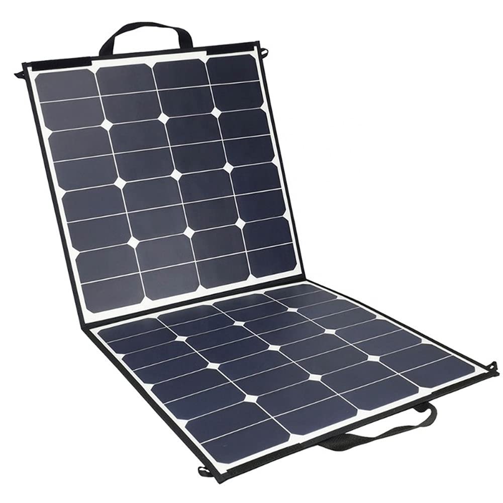 Cargador solar plegable 100W 18V para solucionar la falta de luz en cabañas y acampadas
