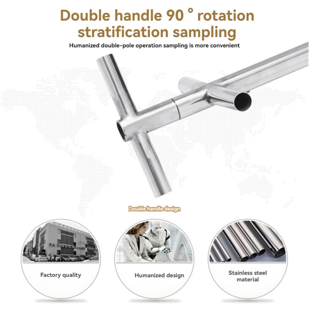 Tubo campionatore di Cereali, Sonda for campionamento di grani e polveri in Acciaio Inossidabile for campionamento Solido di Diverse Dimensioni(32mm,2.0m)