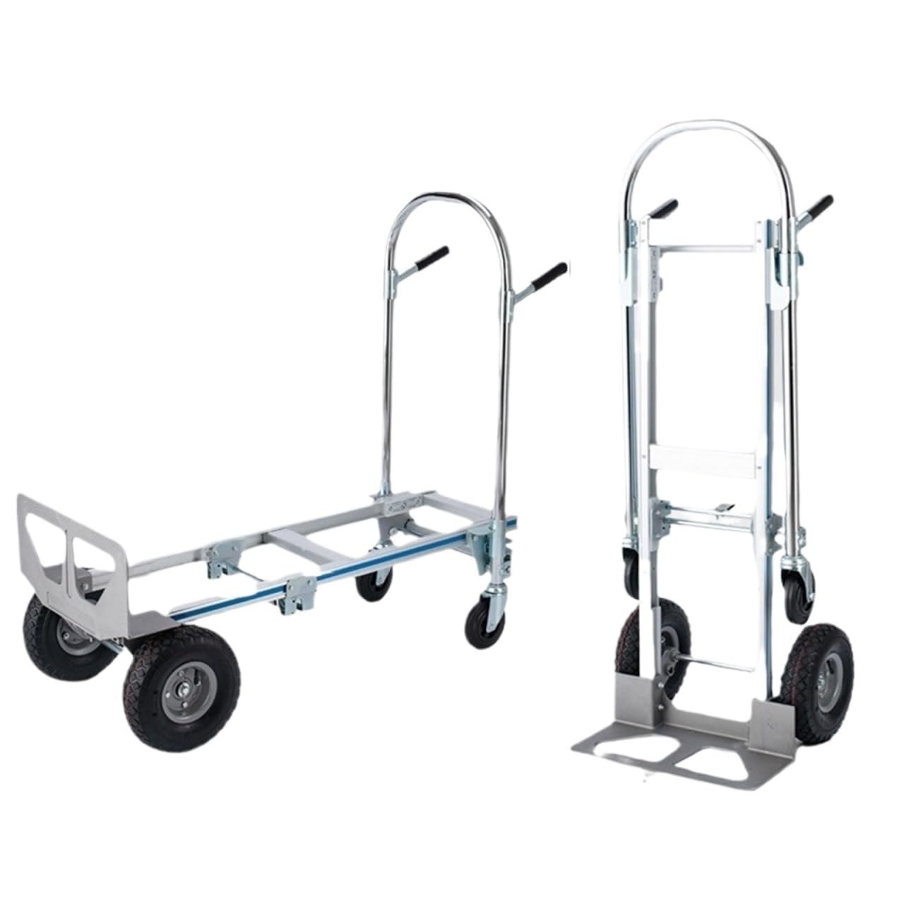 Transportkarre Hubwagen Aluminiumlegierung-Sackkarre Dolly Heavy Duty Convertible Sackkarre Pneumatische Räder for Den Umzug Transporthilfe
