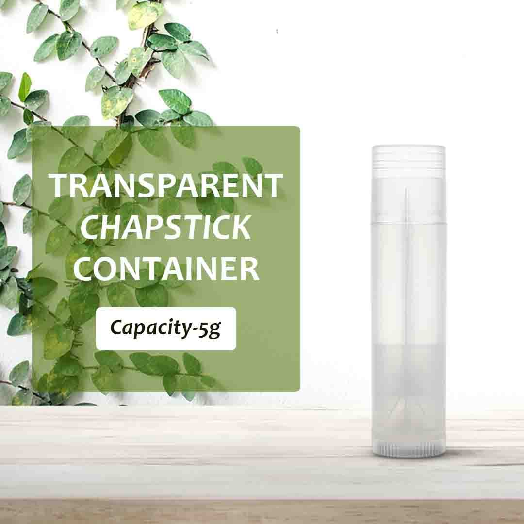 nsb herbals 5 Grams / 5 GM Empty Clear/Transparent Empty Chapstick/Lip Stick Tube Container For Lip Balm, Lipstick, Cosmetic & Makeup Use (Pack of 6) 1
