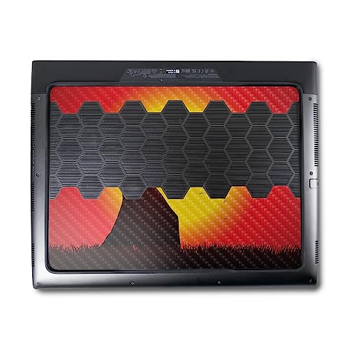 Image of MightySkins Carbon Fiber Skin Compatible With Alienware M18 R1 (2023) Full Wrap Kit - Sunset Samurai | Protective Durable Textured Carbon Fiber Finish | Easy To Apply & Change Styles | Made in the USA