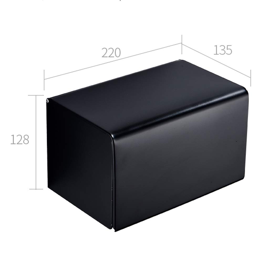Carta Supporto del tovagliolo Nero Bagno Scatola del Tessuto in Acciaio Inox Tubo Carta igienica Bagno privato Servizi igienici Rack Vassoio Carta Carta igienica