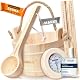 Saunakübel Wasserfeld Sauna Eimer Set 4 Liter mit Zubehör