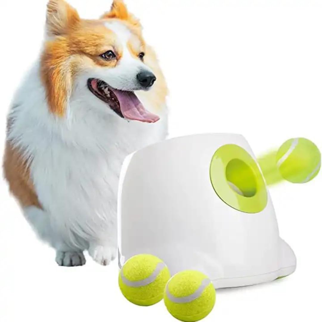 Shopipistic Automatic Ball Throwing Machine for Dogs, Dog Toys and Cat Toys Interactive for Fun Activities, Ball Launcher Thrower Machine, Pets Boredom Killer Device with 3 Tennis Balls- Model Mini (B0CRPJSCDX) Amazon Price History, Amazon Price Tracker