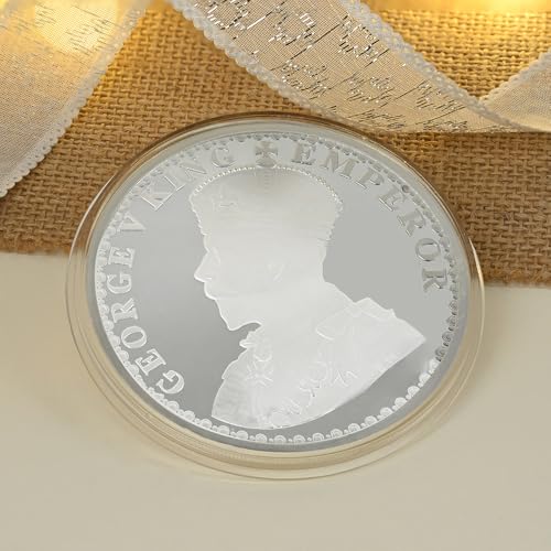 Image of TOUCH925 Pure 999 Silver 100 gram George V King Emperor Coin | Authenticity Certificate | Antique Collectible Coin | Silver Coin for Investment, Gifting, Display and Anniversary