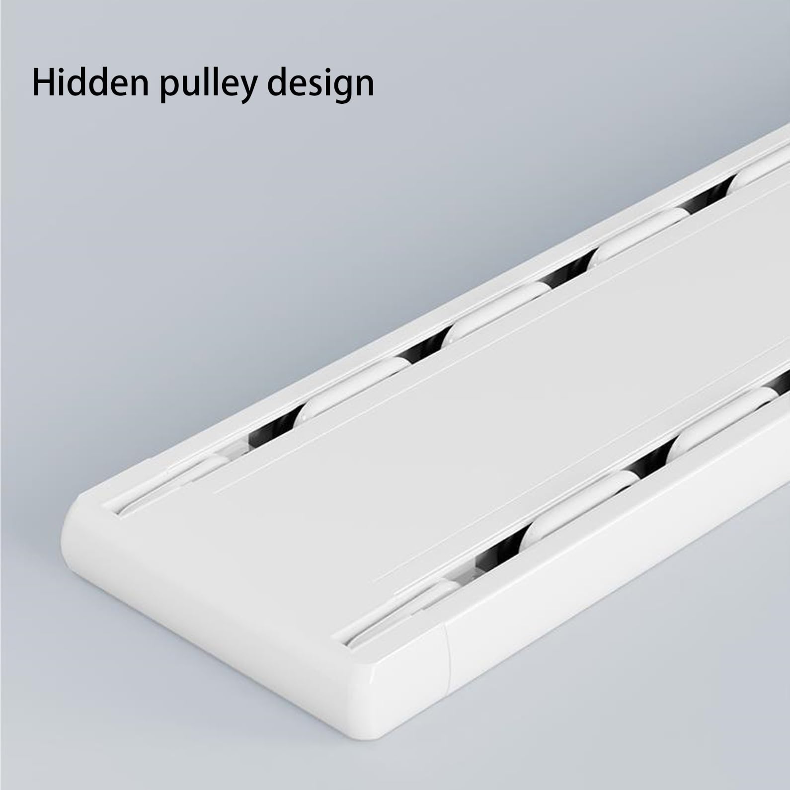 Système de rails de rideaux coulissants de 5,2 m – Rails réglables blanc/noir pour séparateurs de pièces, rideaux – Options de 0,9 à 5,8 m disponibles