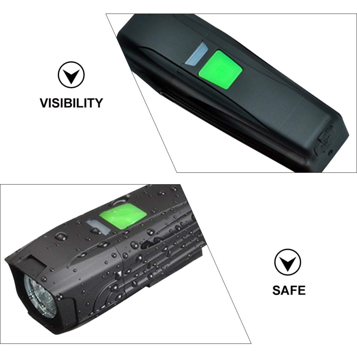 Toddmomy USB Ricaricabile LED Anteriore e Posteriore per Bicicletta modalità di Illuminazione per Sicurezza Notturna e attività Outdoor
