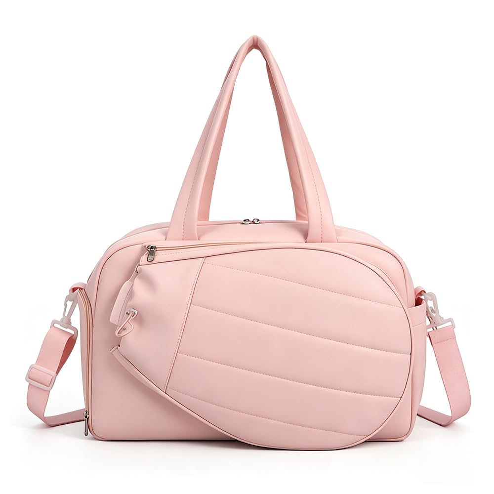 Borsa Tennis, Borsone Palestra Donna con Scomparto per Racchette, Grande Capacità Borsa Palestra Donna Con Scomparto Scarpe e Scomparto Impermeabile per Fitness, Viaggi e Spostamenti