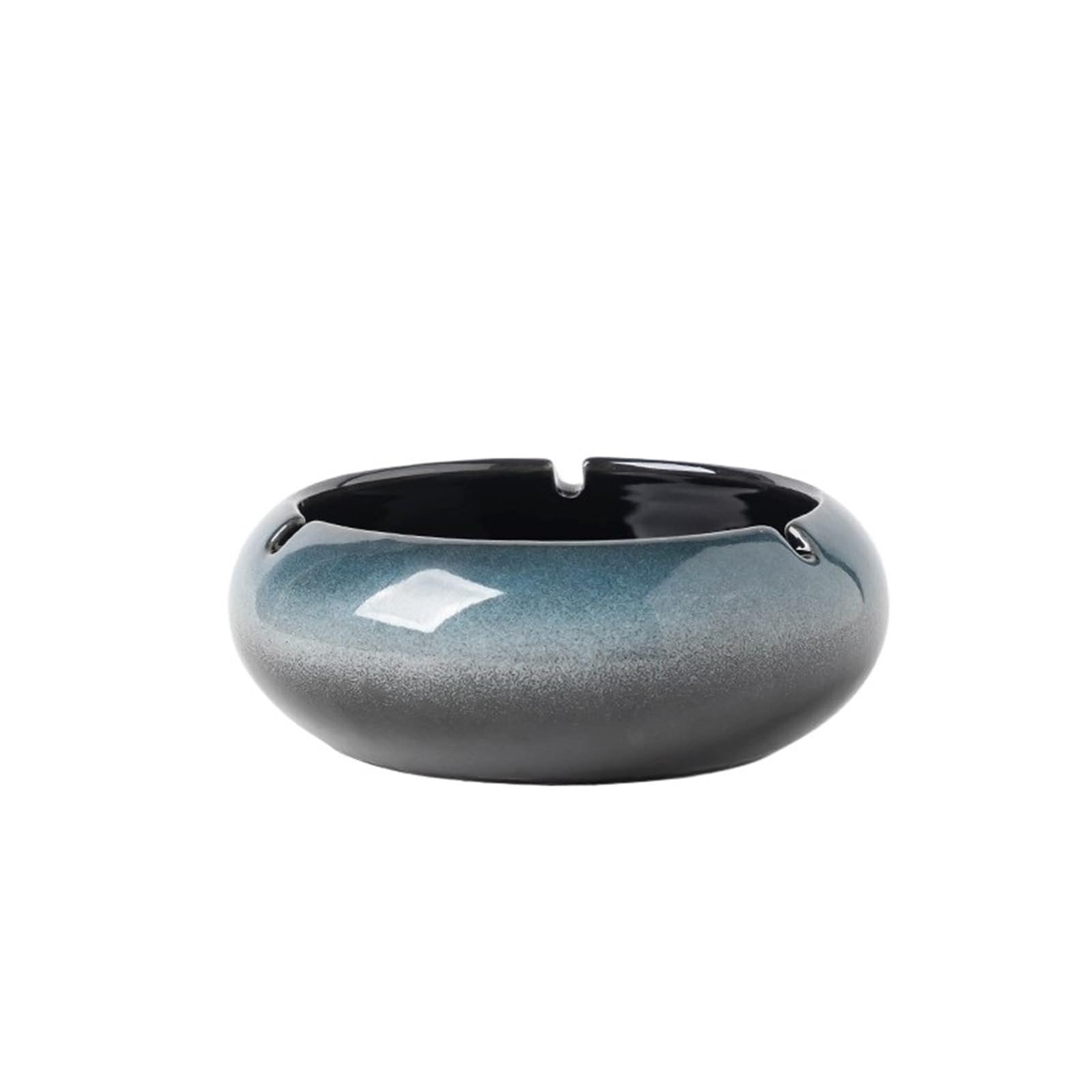 Indoor Decorative Home-use Gradient Color Tape Slot Ashtray Ceramic Windproof Office Desktop Decorative Ornament for Desktop(Small)